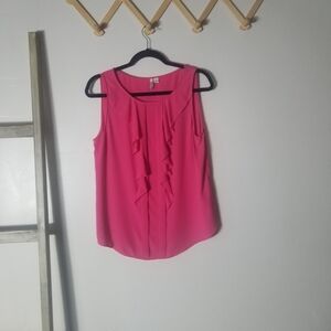 ELLE WOMEN'S PINK SLEEVELESS DRESSY TANK SIZE LARGE